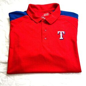 Texas Rangers Baseball TX3 Cool Red Polo Shirt Size L/G Mens Athletic Fit